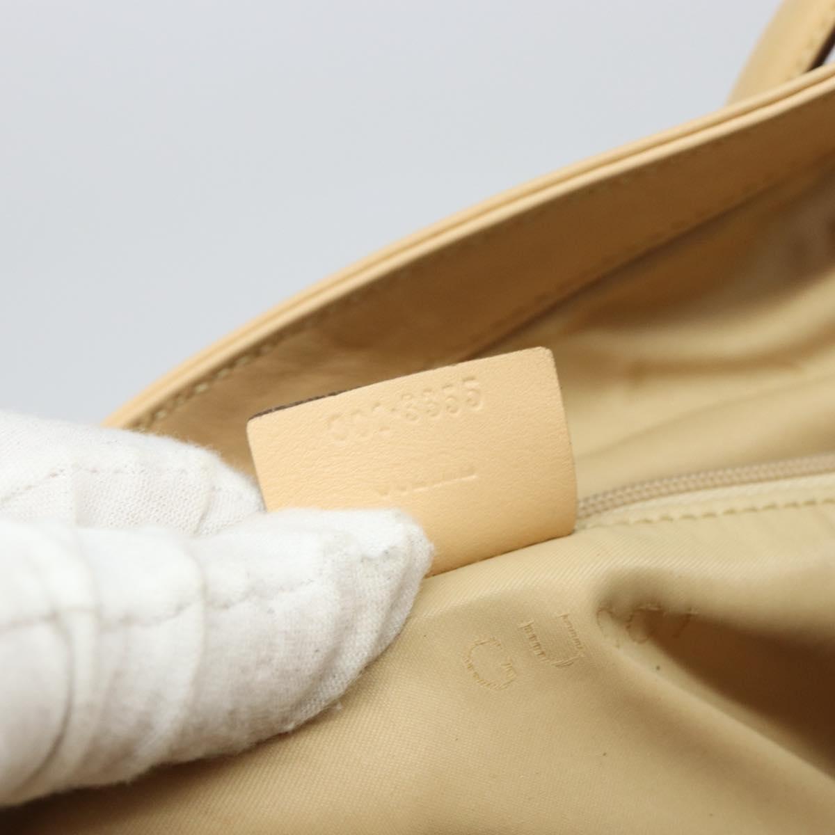 GUCCI Jackie Shoulder Bag Leather Beige Auth ep11140