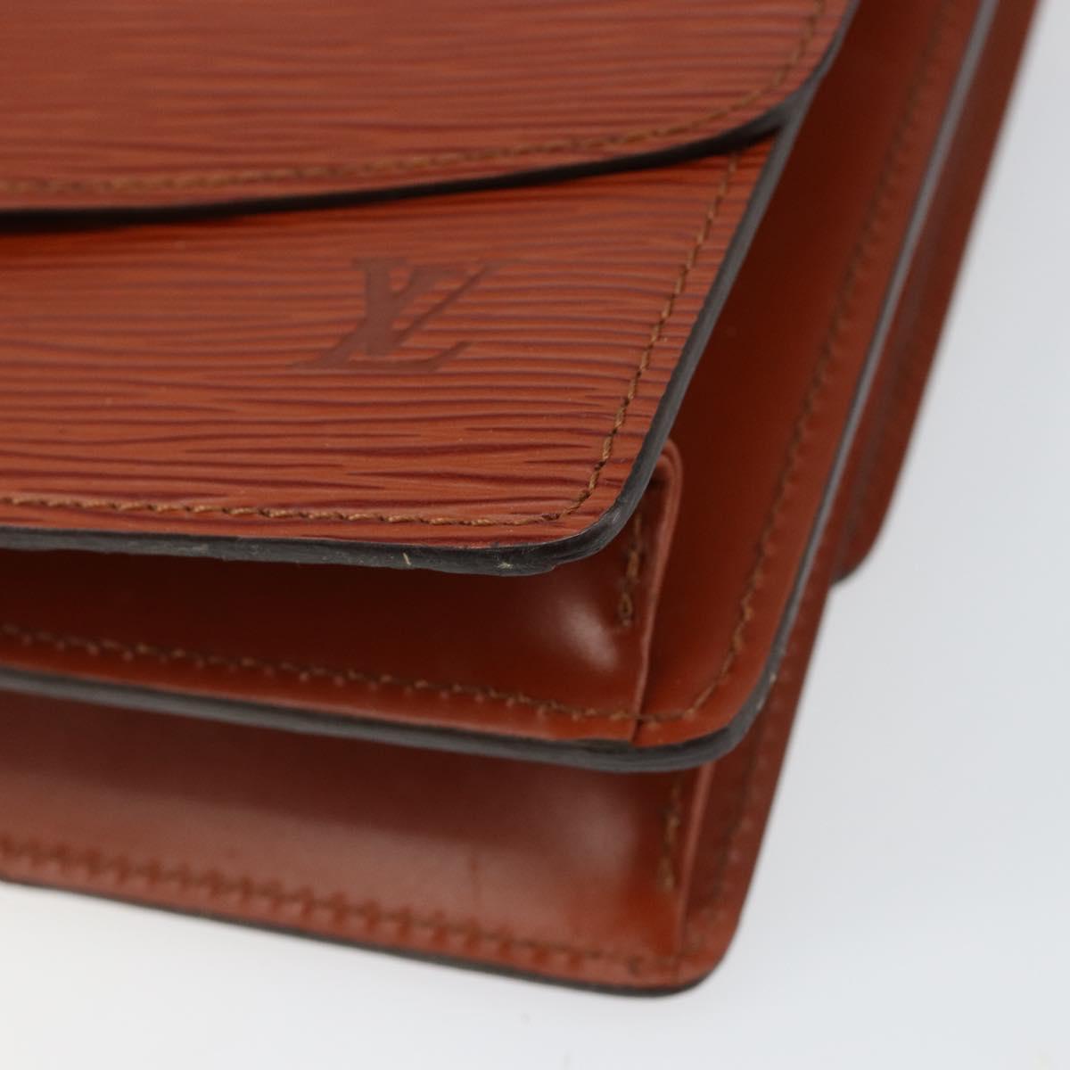 LOUIS VUITTON Epi Grenel Shoulder Bag Brown Kenya M52363 LV Auth ep11143