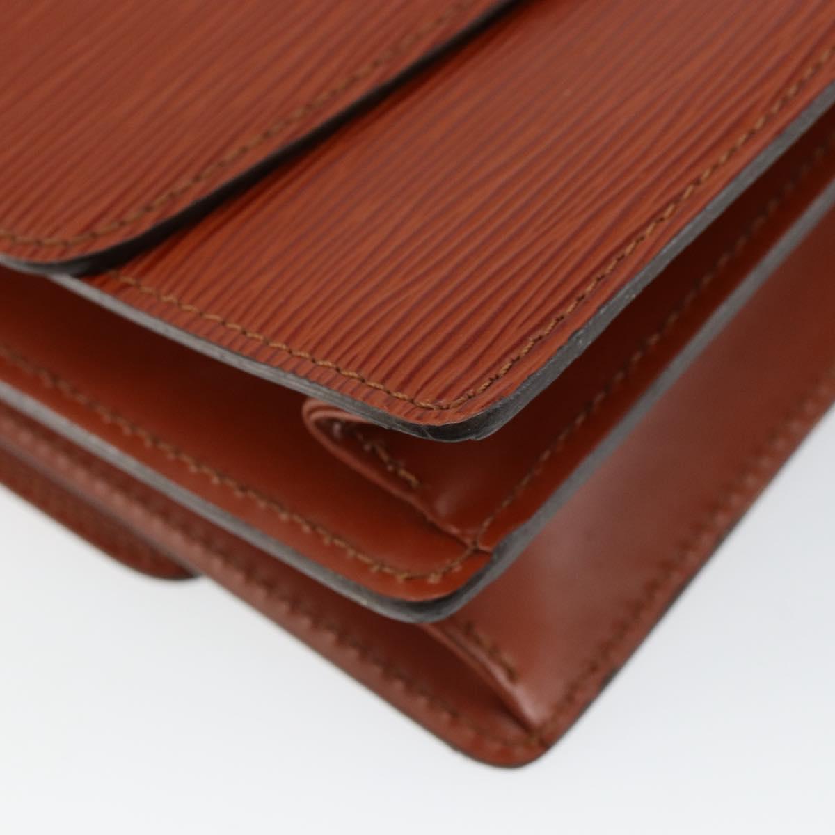 LOUIS VUITTON Epi Grenel Shoulder Bag Brown Kenya M52363 LV Auth ep11143