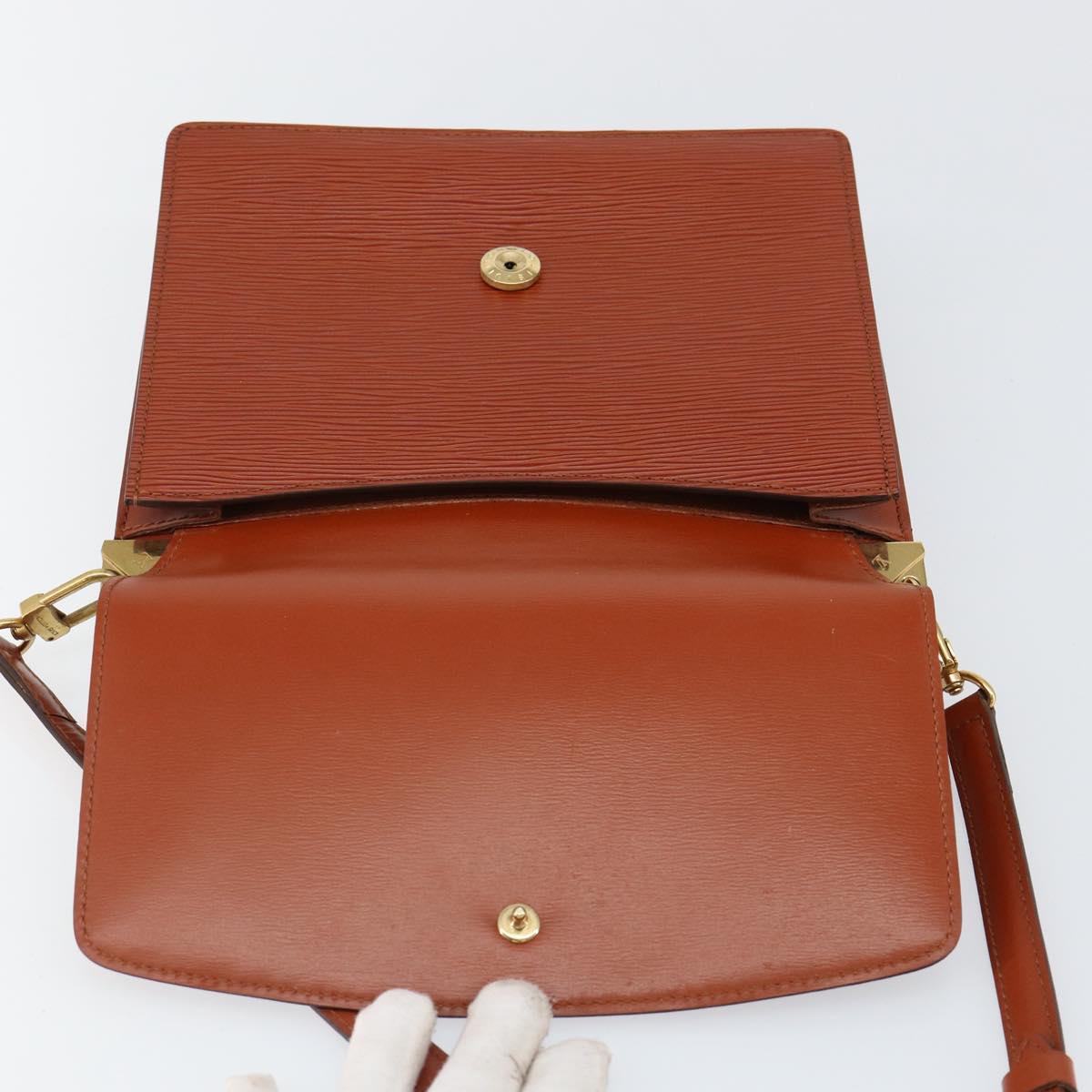 LOUIS VUITTON Epi Grenel Shoulder Bag Brown Kenya M52363 LV Auth ep11143