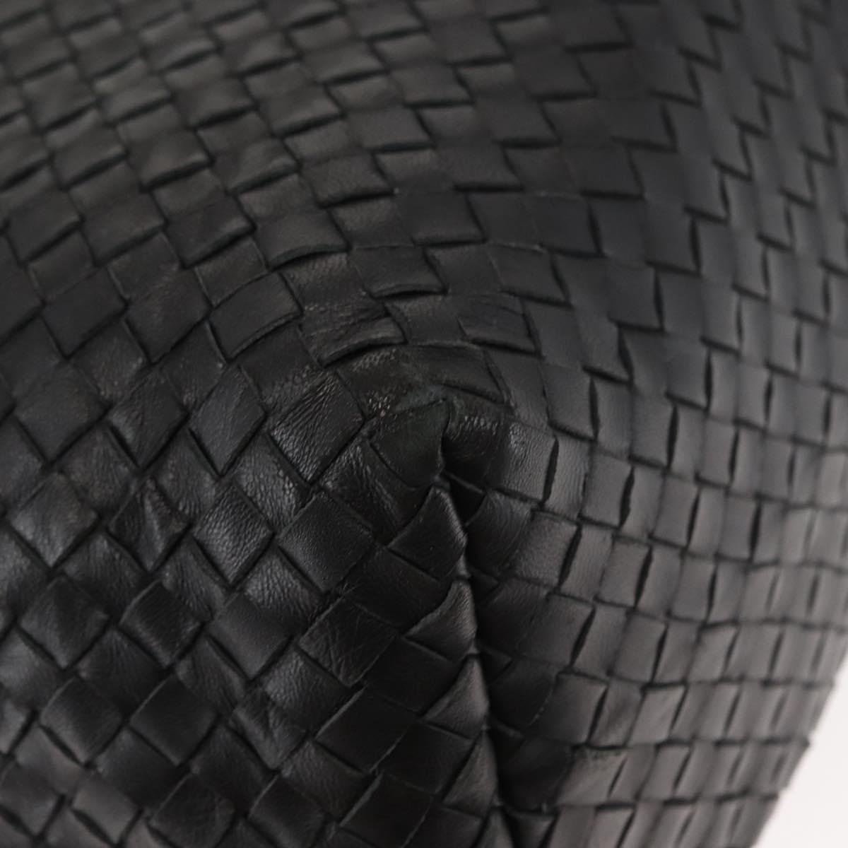 BOTTEGA VENETA INTRECCIATO Garda bag Hand Bag Leather Black 179320 Auth ep11148