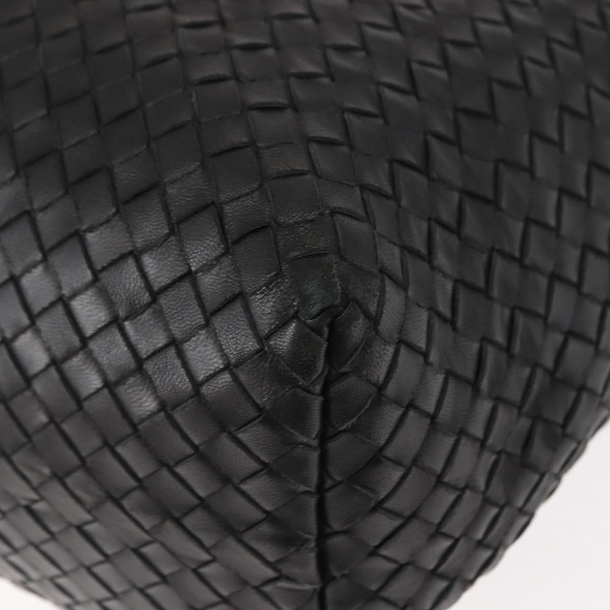 BOTTEGA VENETA INTRECCIATO Garda bag Hand Bag Leather Black 179320 Auth ep11148