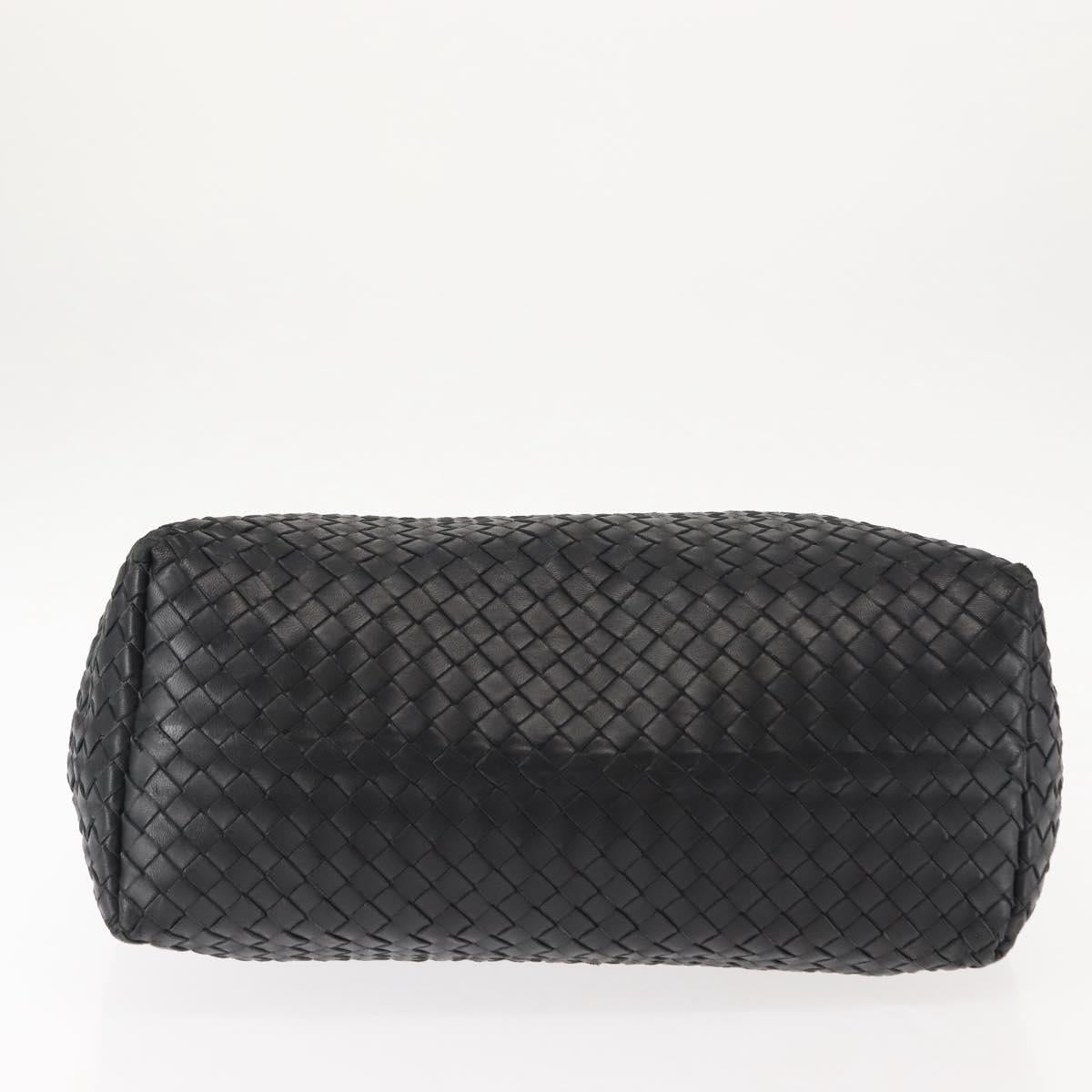 BOTTEGA VENETA INTRECCIATO Garda bag Hand Bag Leather Black 179320 Auth ep11148