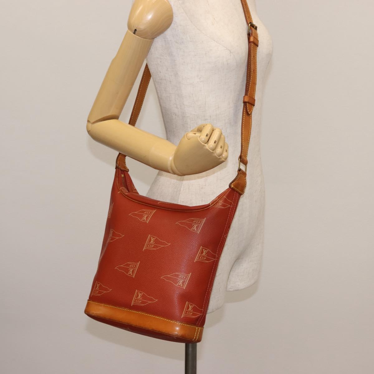 LOUIS VUITTON LOUIS VUITTON Cup Le Touquet Shoulder Bag Red M80027 Auth ep11150