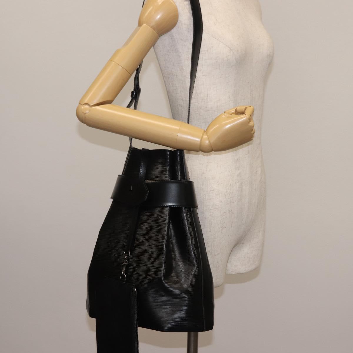 LOUIS VUITTON Epi Sac Depaule GM Shoulder Bag Black M80155 LV Auth ep11151