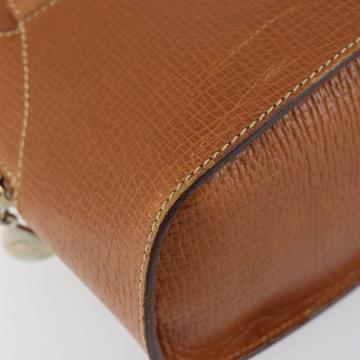 LOEWE Hand Bag Leather Brown Auth ep11153