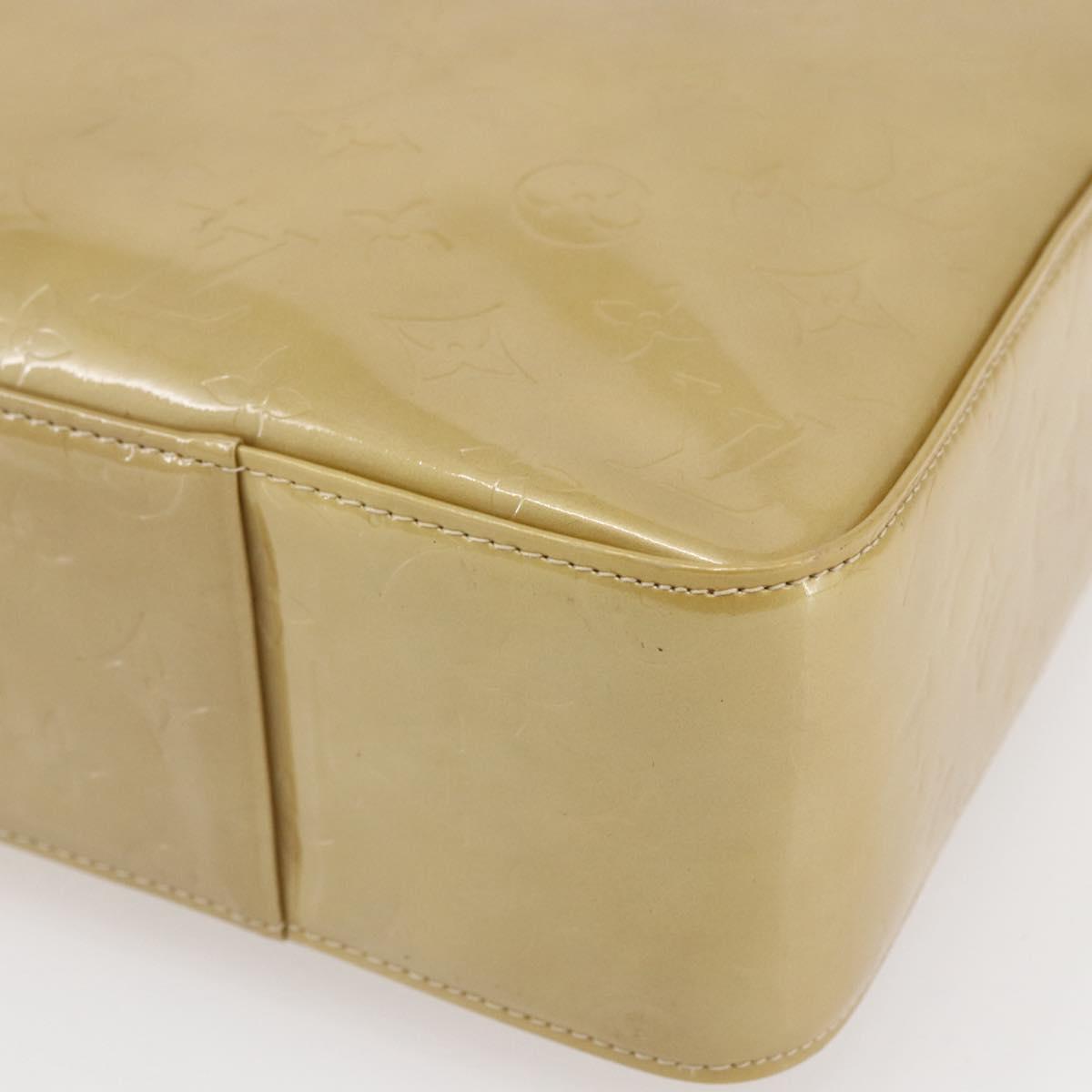 LOUIS VUITTON Monogram Vernis Columbus Tote Bag Beige M91023 LV Auth ep11155