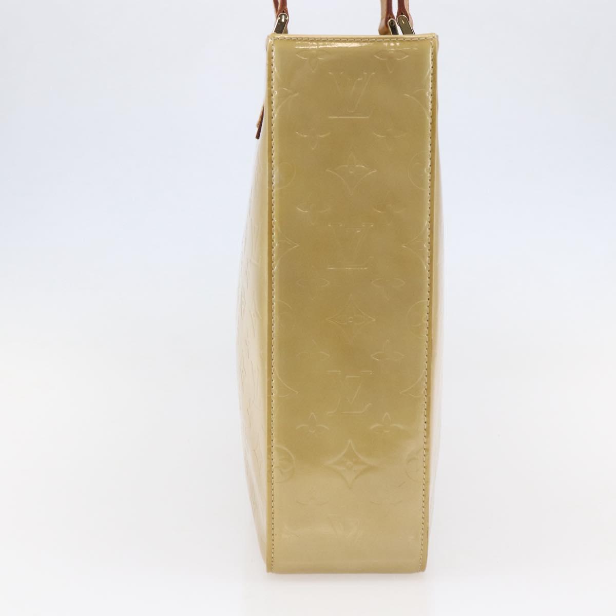 LOUIS VUITTON Monogram Vernis Columbus Tote Bag Beige M91023 LV Auth ep11155