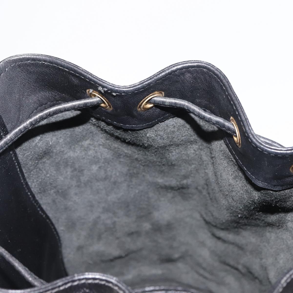 GUCCI Bamboo Body Bag Leather Black Auth ep11156