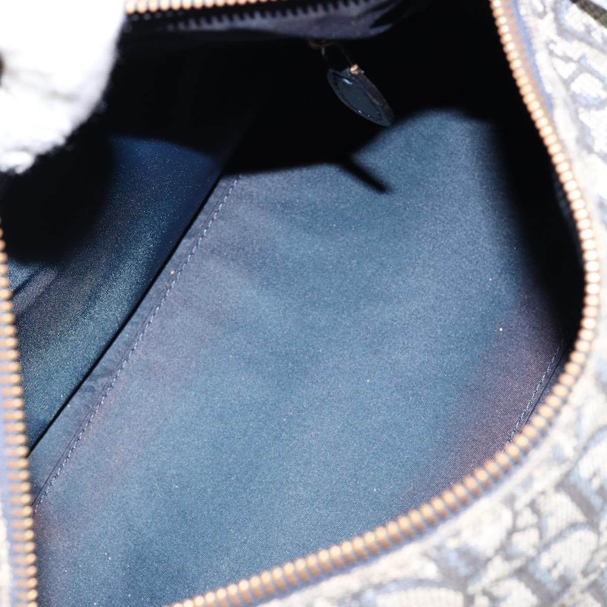 Christian Dior Trotter Canvas Hand Bag Canvas Navy Auth ep11158