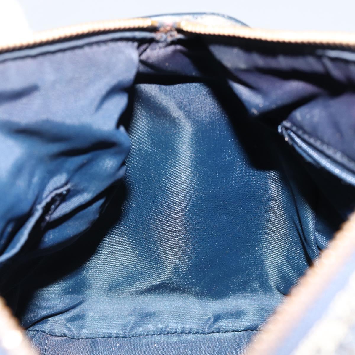Christian Dior Trotter Canvas Hand Bag Canvas Navy Auth ep11158