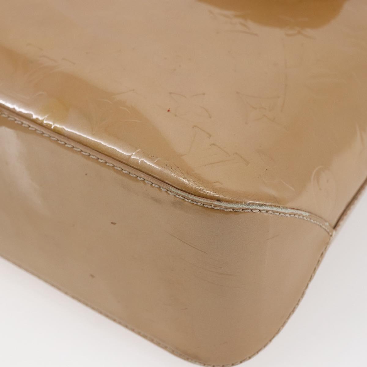 LOUIS VUITTON Monogram Vernis Brentwood Bag Noisette M91511 Auth ep11159