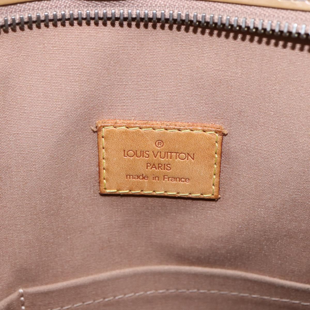 LOUIS VUITTON Monogram Vernis Brentwood Bag Noisette M91511 Auth ep11159