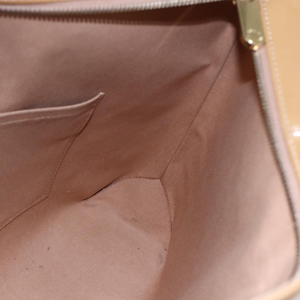 LOUIS VUITTON Monogram Vernis Brentwood Bag Noisette M91511 Auth ep11159