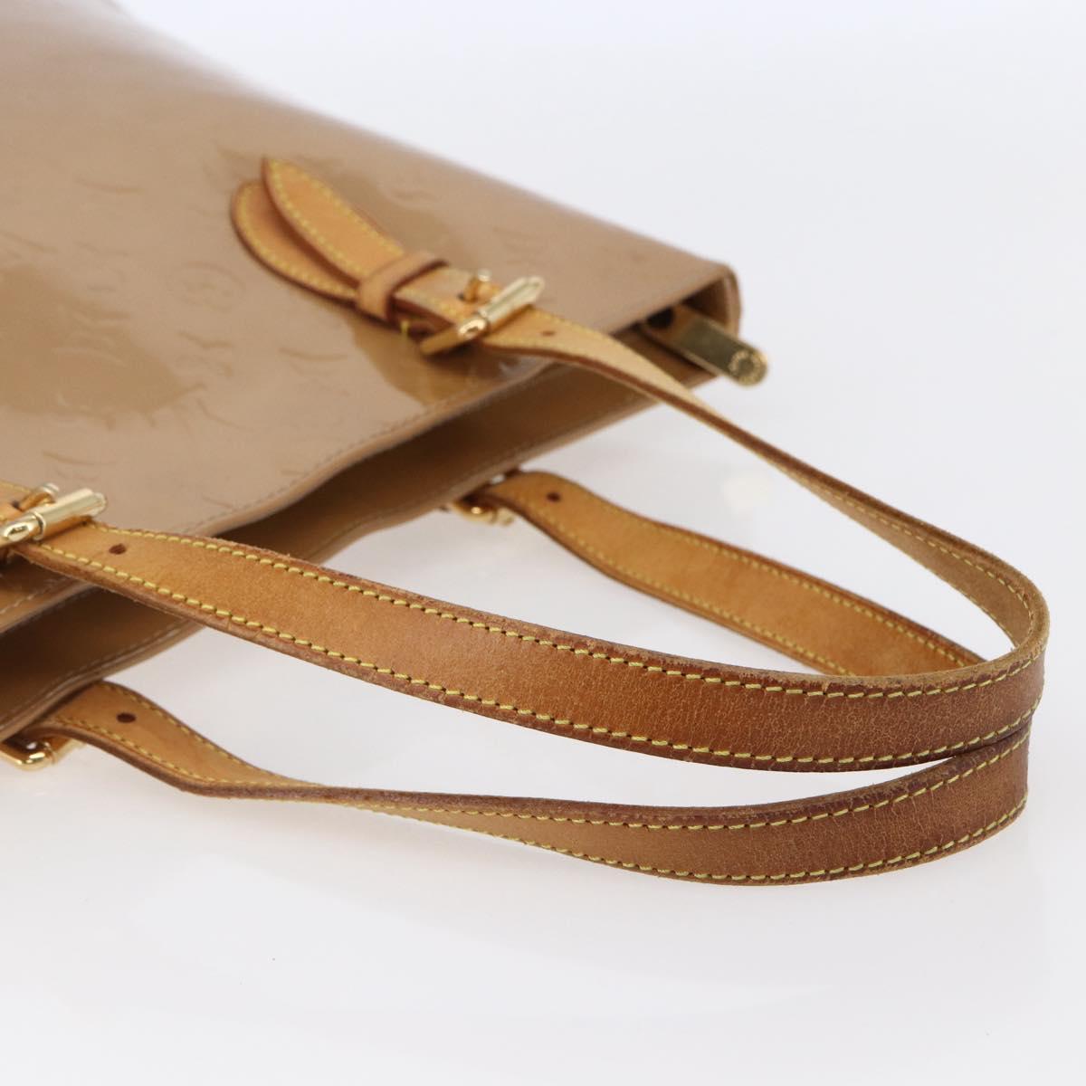 LOUIS VUITTON Monogram Vernis Brentwood Bag Noisette M91511 Auth ep11159