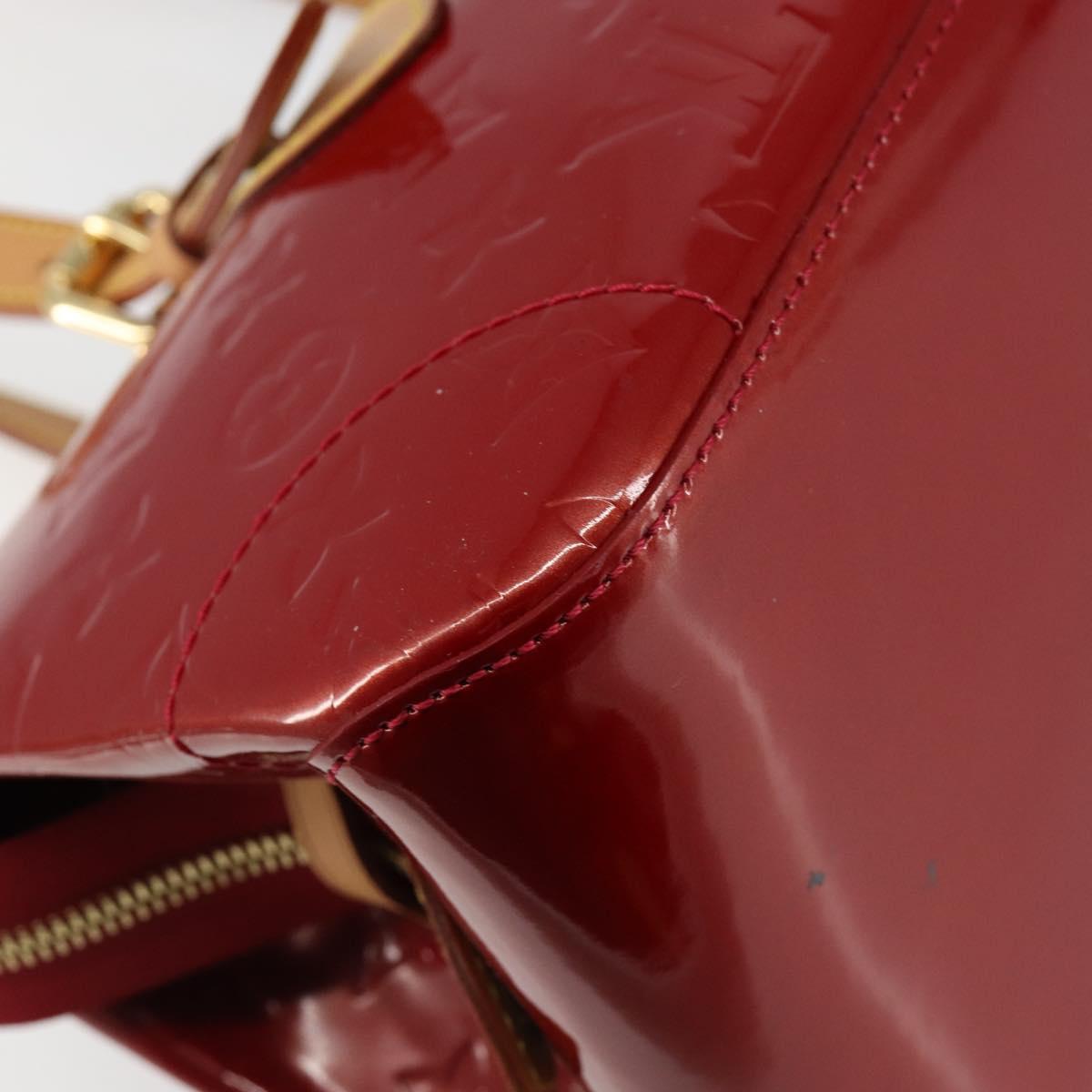 LOUIS VUITTON Vernis Rosewood Avenue Bag Pomme D'amour M93507 LV Auth ep11165