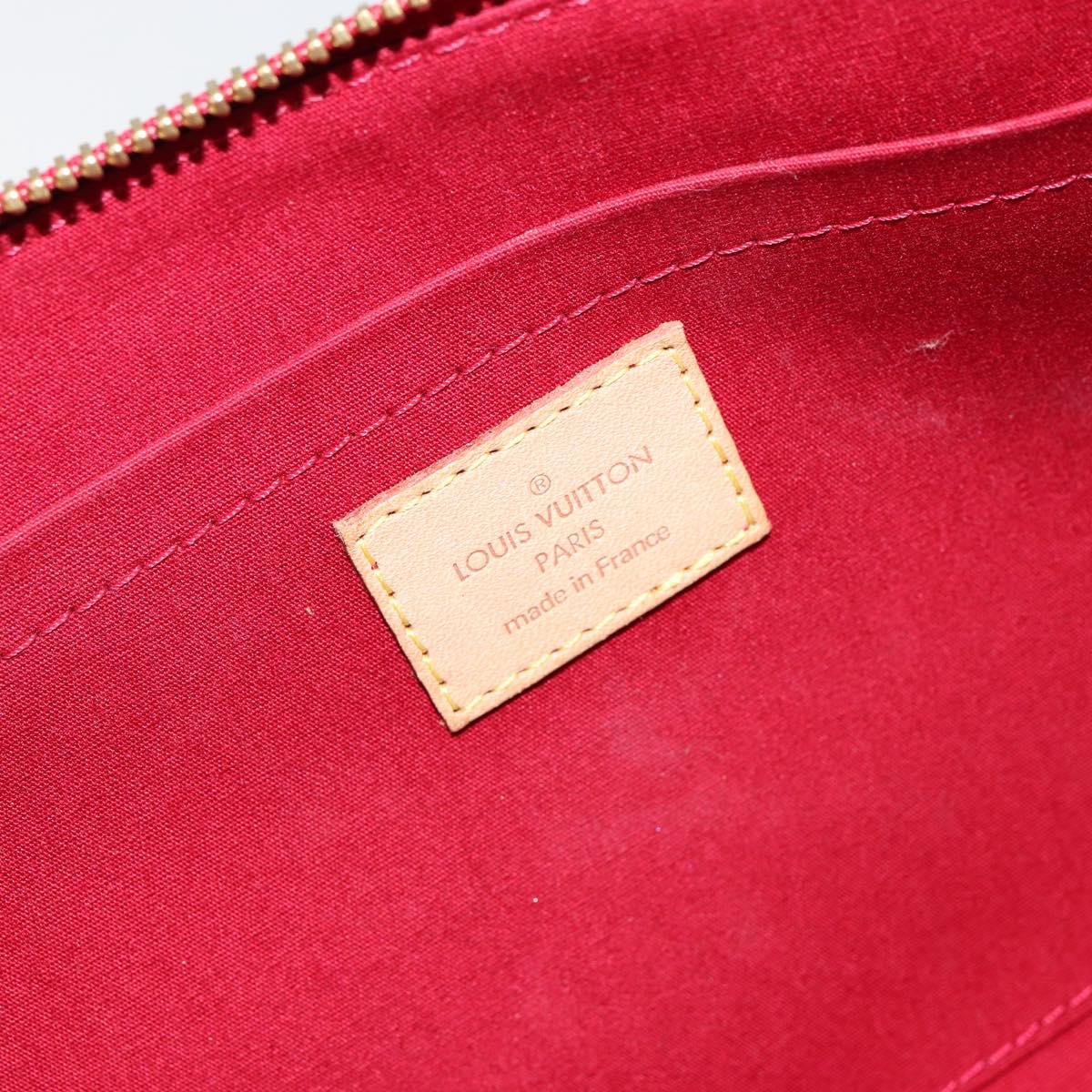 LOUIS VUITTON Vernis Rosewood Avenue Bag Pomme D'amour M93507 LV Auth ep11165