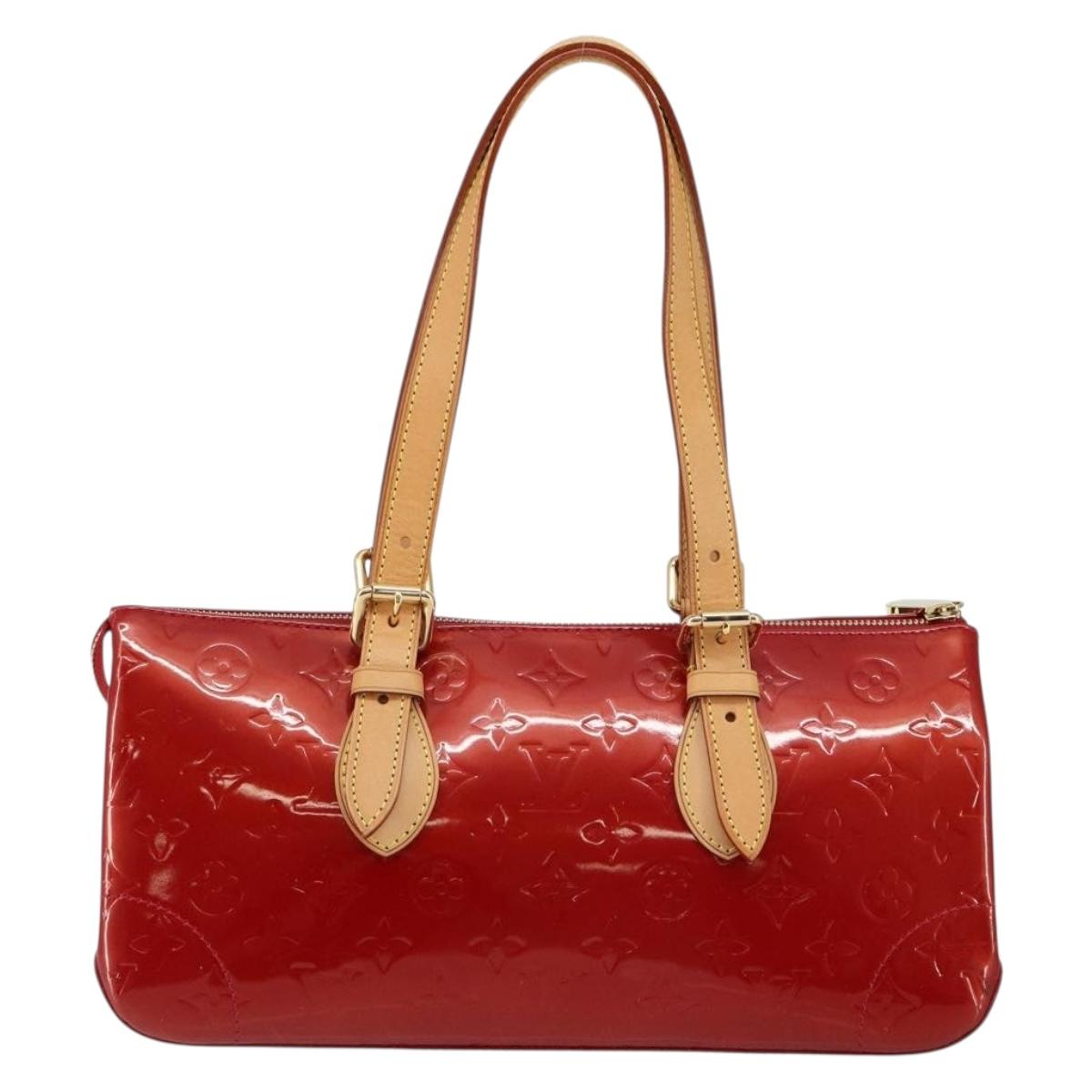 LOUIS VUITTON Vernis Rosewood Avenue Bag Pomme D'amour M93507 LV Auth ep11165