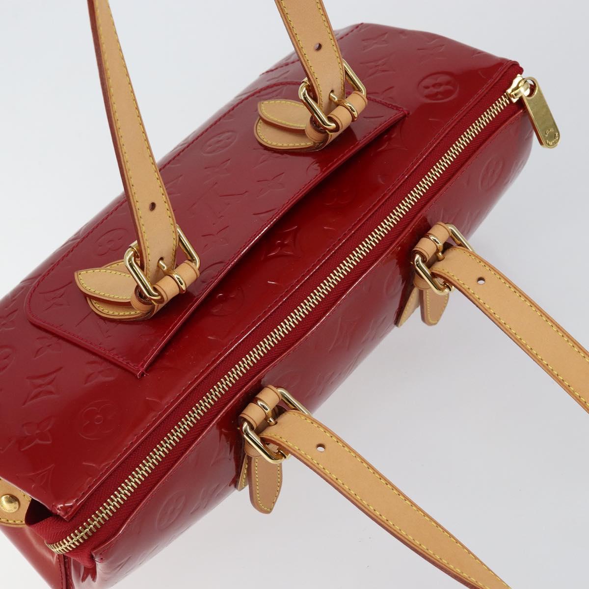 LOUIS VUITTON Vernis Rosewood Avenue Bag Pomme D'amour M93507 LV Auth ep11165