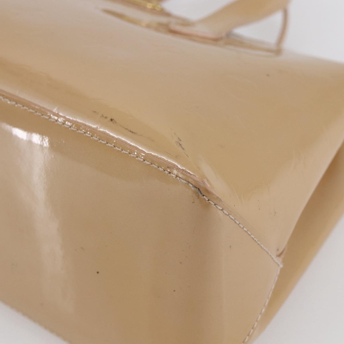 LOUIS VUITTON Vernis Wilshire PM Hand Bag Rose Flow Lantern M91642 Auth ep11166