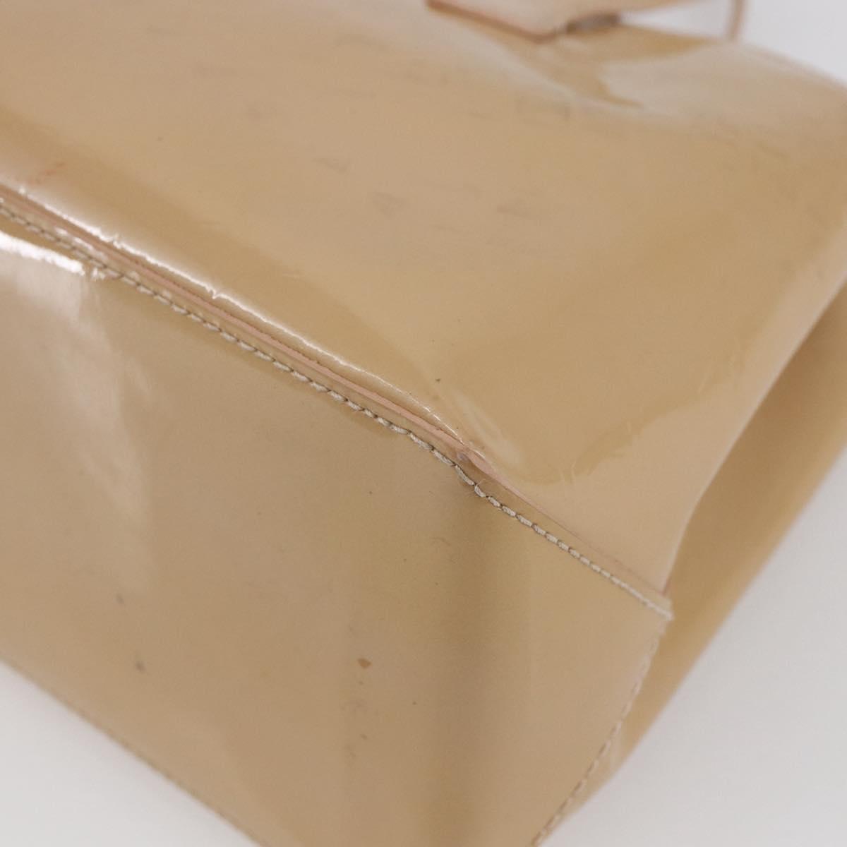 LOUIS VUITTON Vernis Wilshire PM Hand Bag Rose Flow Lantern M91642 Auth ep11166