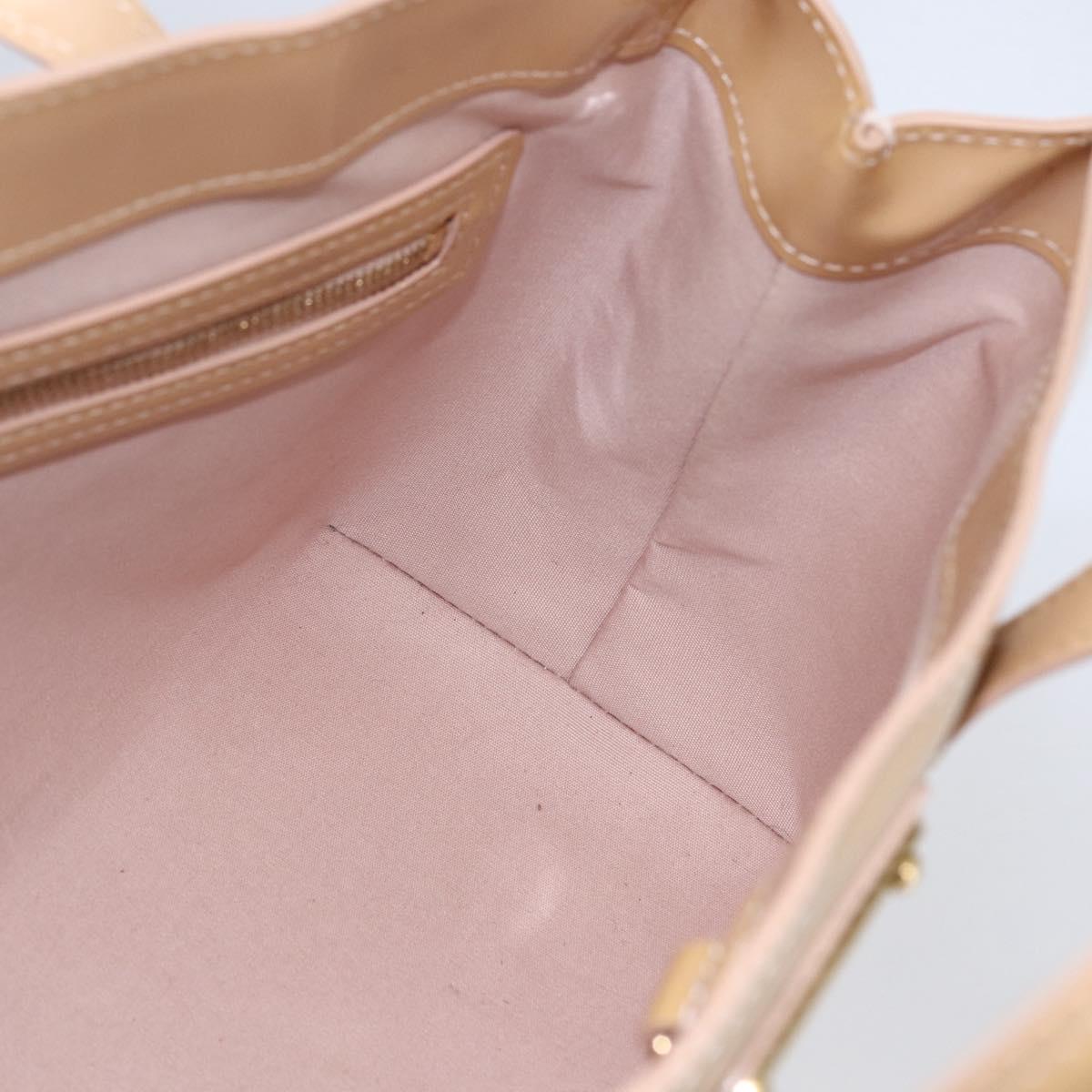 LOUIS VUITTON Vernis Wilshire PM Hand Bag Rose Flow Lantern M91642 Auth ep11166
