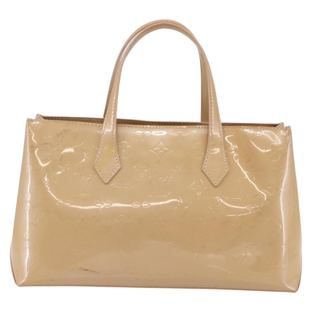 LOUIS VUITTON Vernis Wilshire PM Hand Bag Rose Flow Lantern M91642 Auth ep11166
