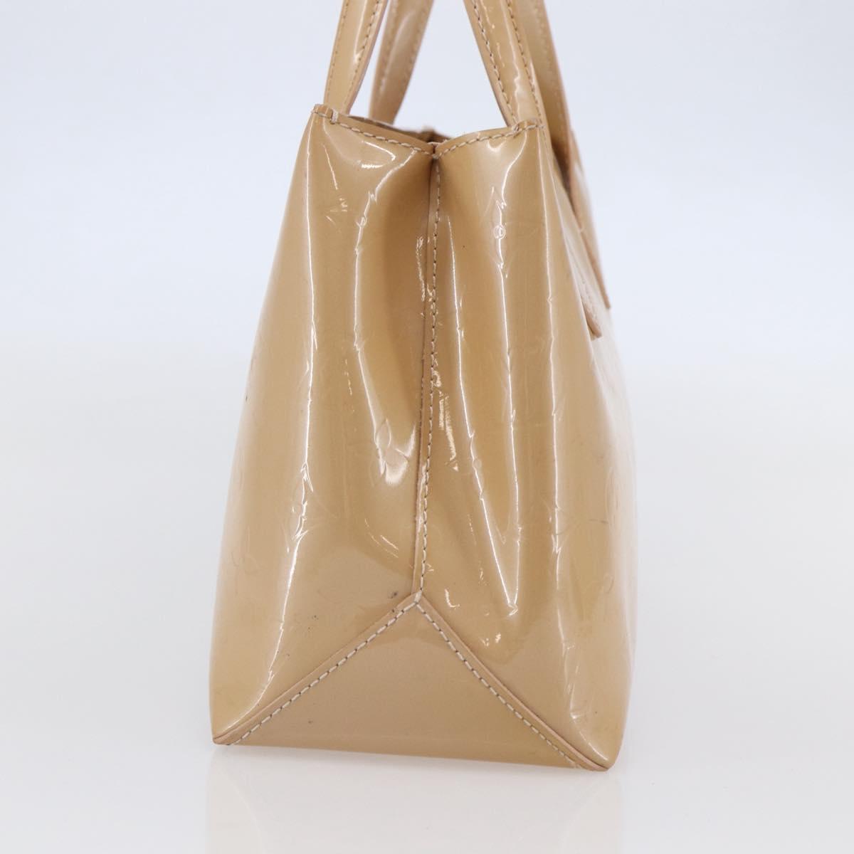 LOUIS VUITTON Vernis Wilshire PM Hand Bag Rose Flow Lantern M91642 Auth ep11166