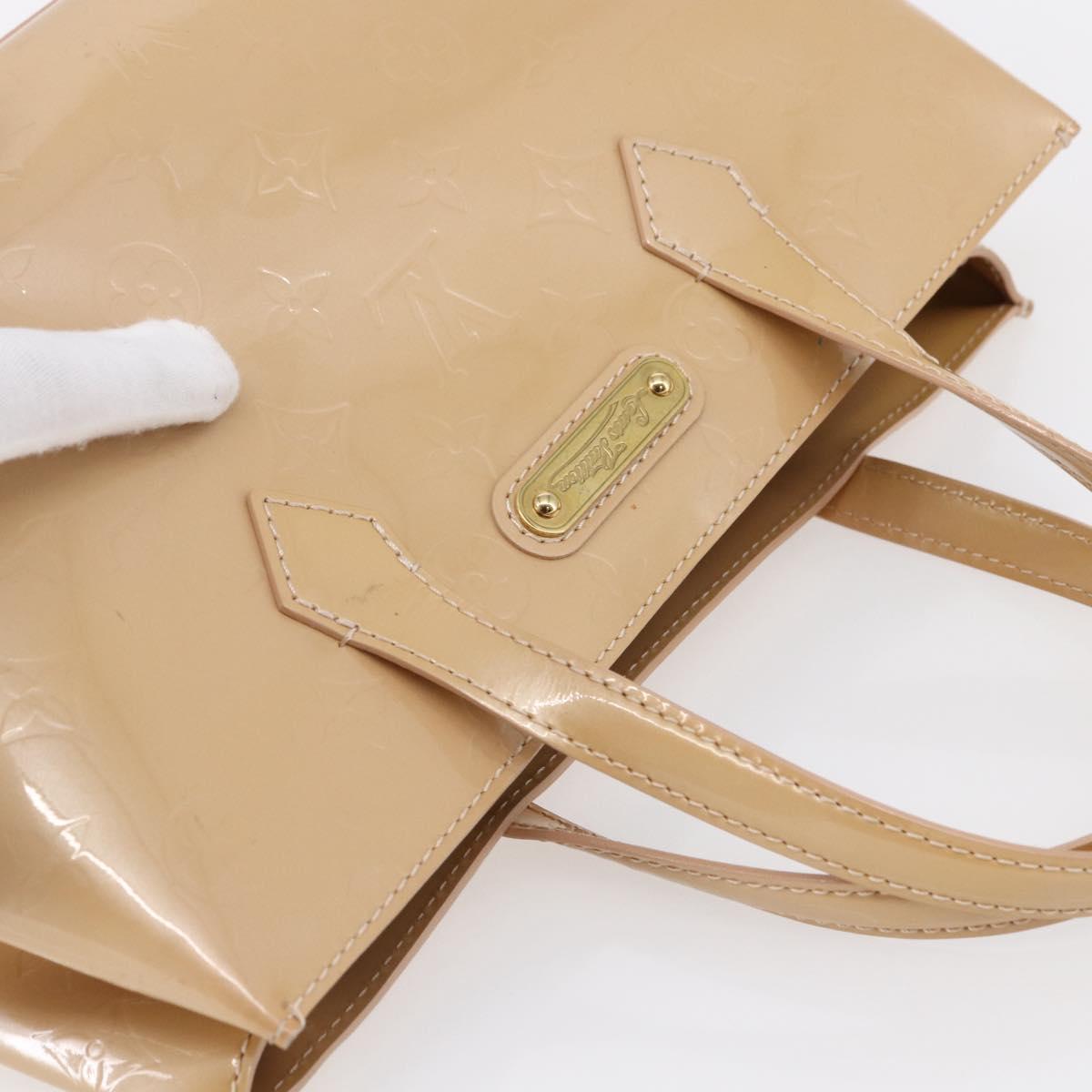 LOUIS VUITTON Vernis Wilshire PM Hand Bag Rose Flow Lantern M91642 Auth ep11166