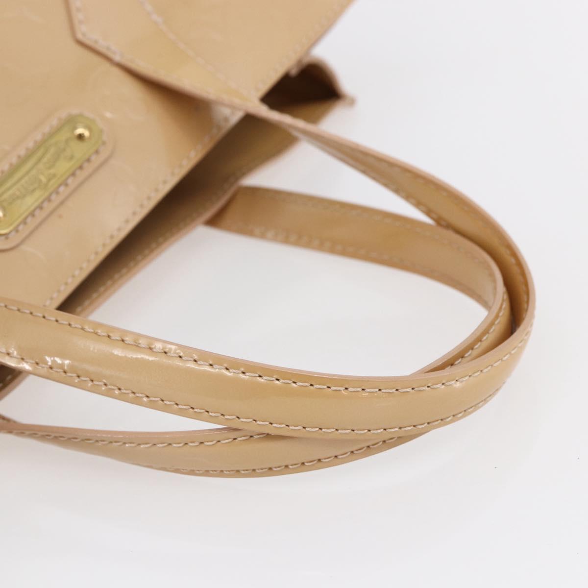 LOUIS VUITTON Vernis Wilshire PM Hand Bag Rose Flow Lantern M91642 Auth ep11166