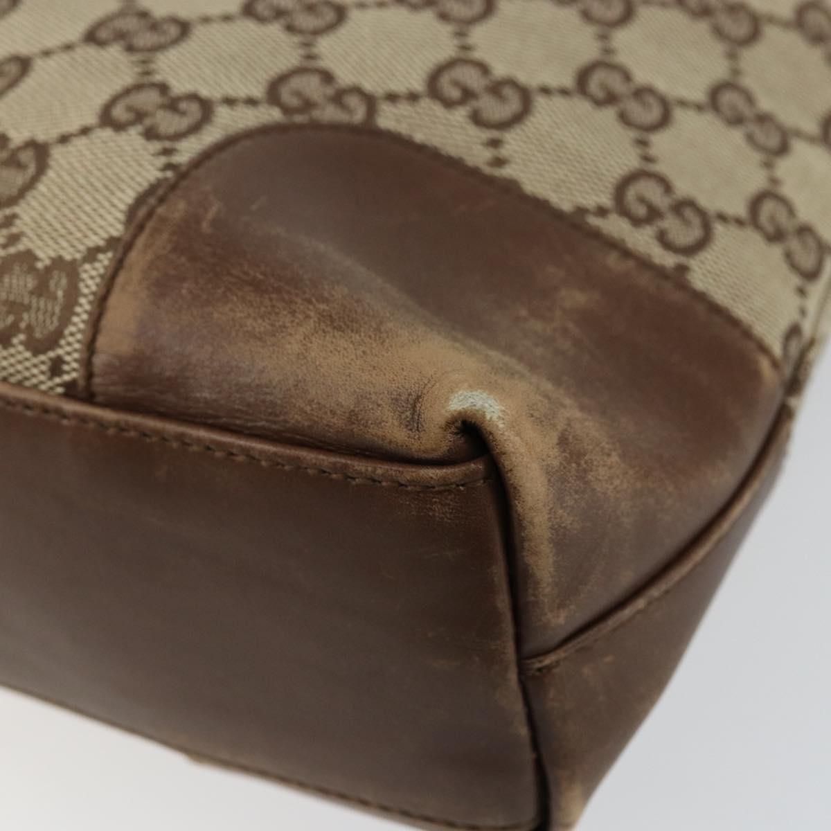 GUCCI GG Canvas Shoulder Bag Beige Brown Auth ep11167