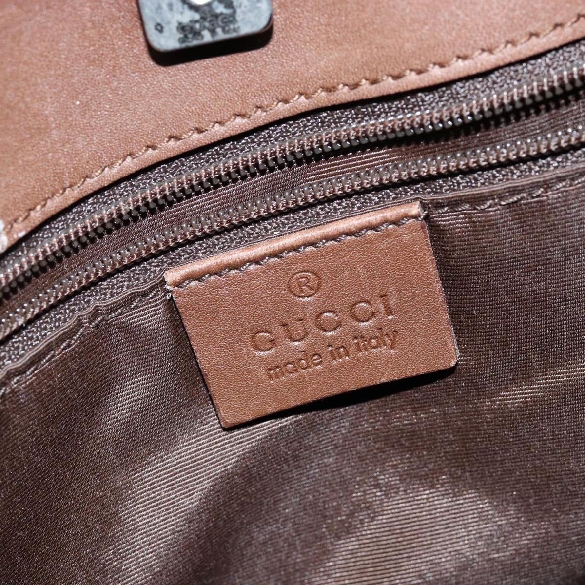 GUCCI GG Canvas Shoulder Bag Beige Brown Auth ep11167