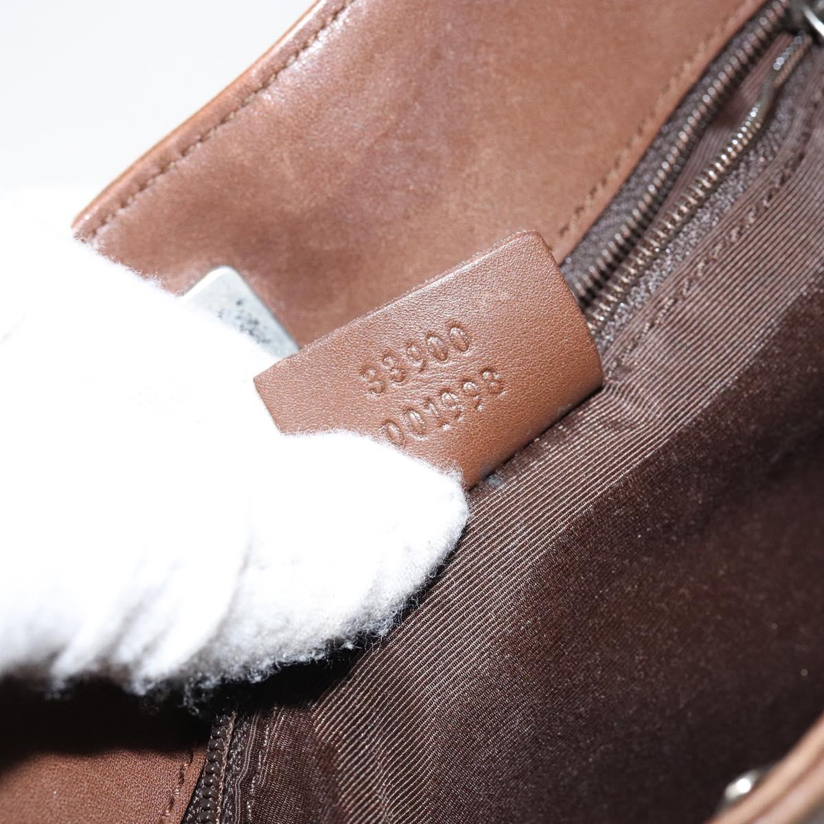 GUCCI GG Canvas Shoulder Bag Beige Brown Auth ep11167