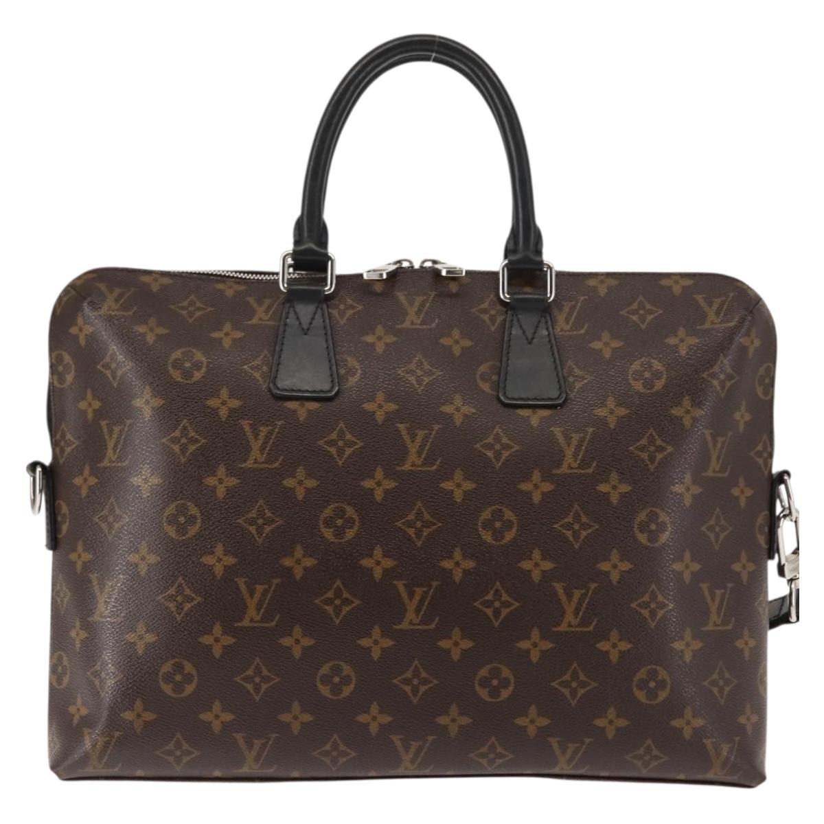 LOUIS VUITTON Monogram Macassar Porte Documents Jules NM Bag M40868 Auth ep11170