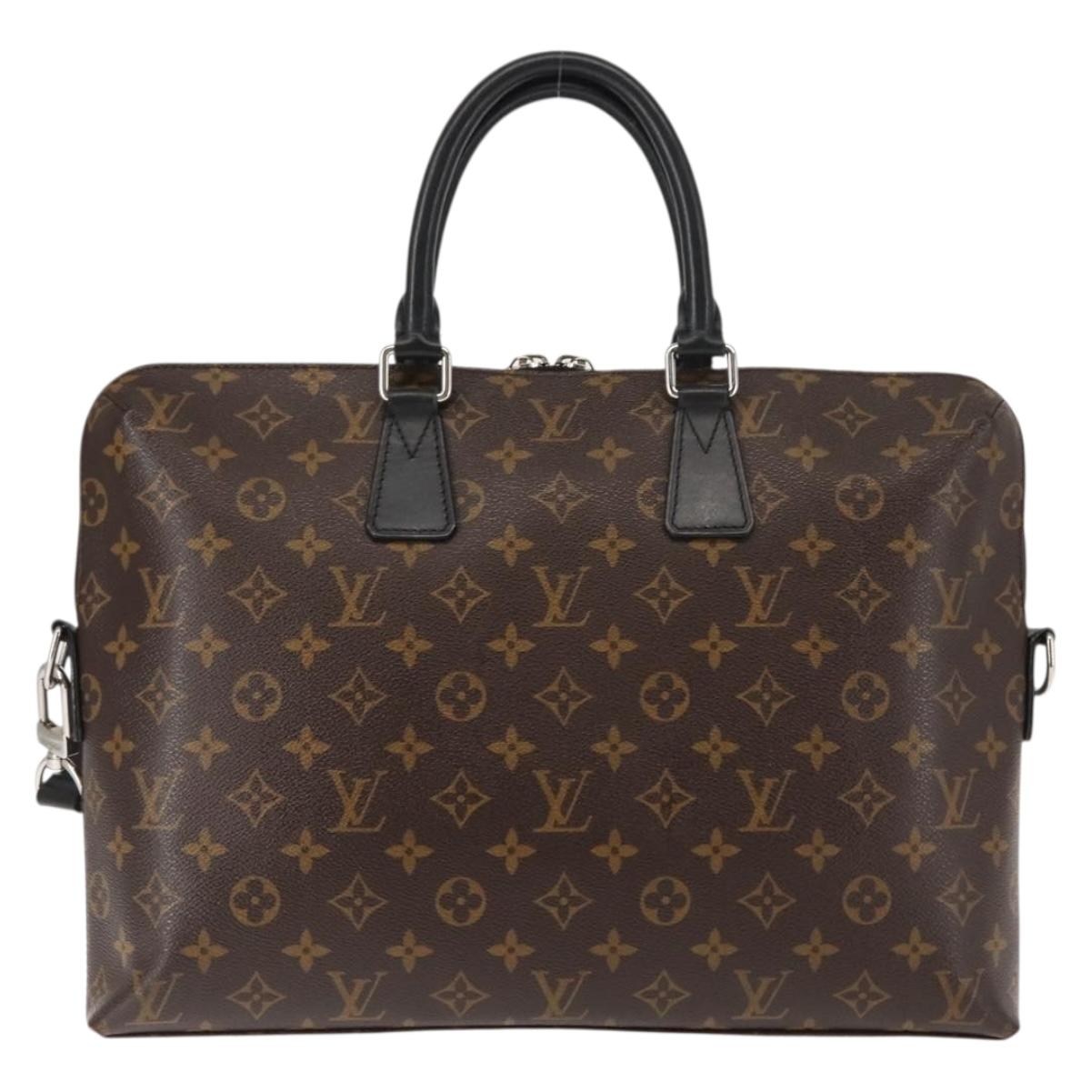 LOUIS VUITTON Monogram Macassar Porte Documents Jules NM Bag M40868 Auth ep11170