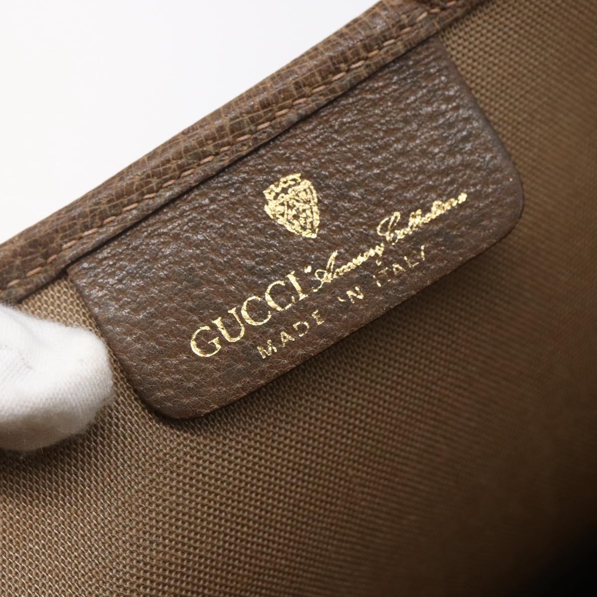 GUCCI GG Supreme Web Sherry Line Tote Bag PVC Beige 37 02 2140 Auth ep11172