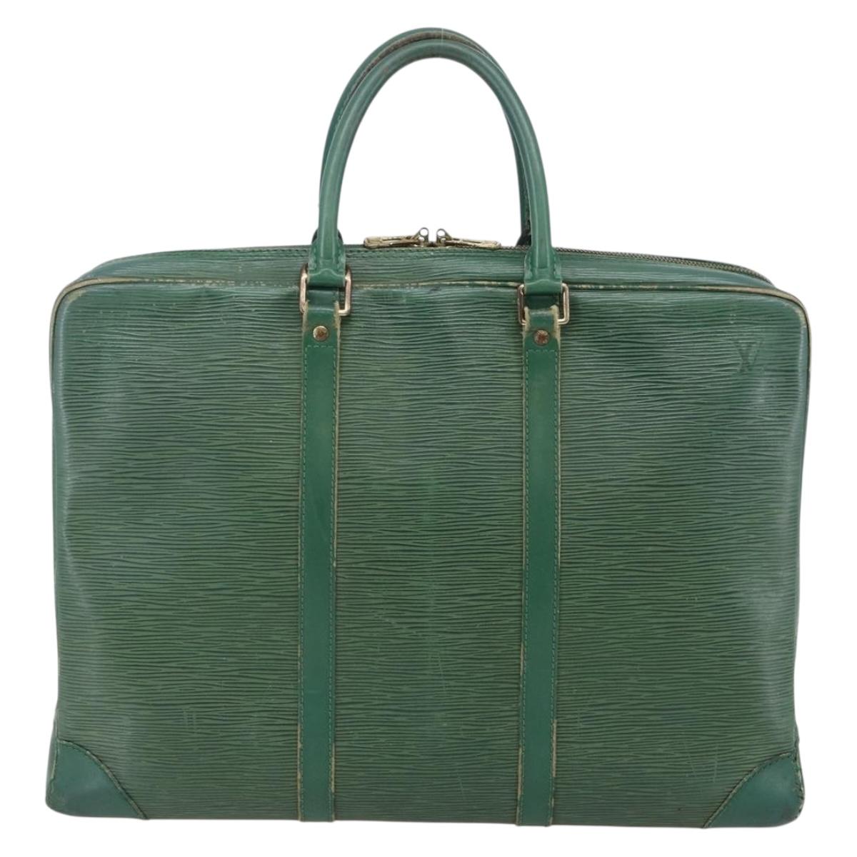 LOUIS VUITTON Epi Porte Documents Voyage Business Bag Green M54474 Auth ep11183