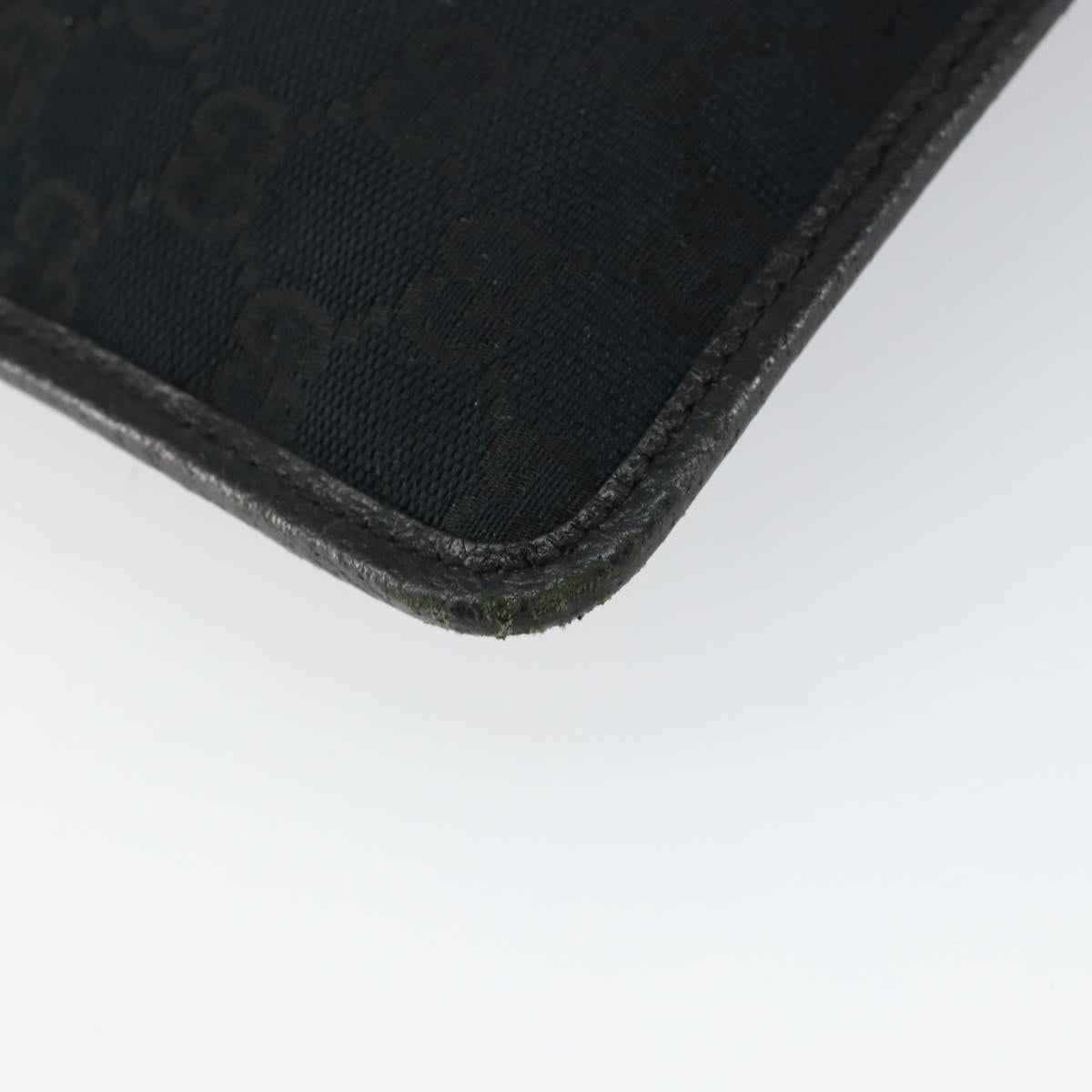 GUCCI GG Canvas Shoulder Bag Black Silver 27639 Auth ep11186A