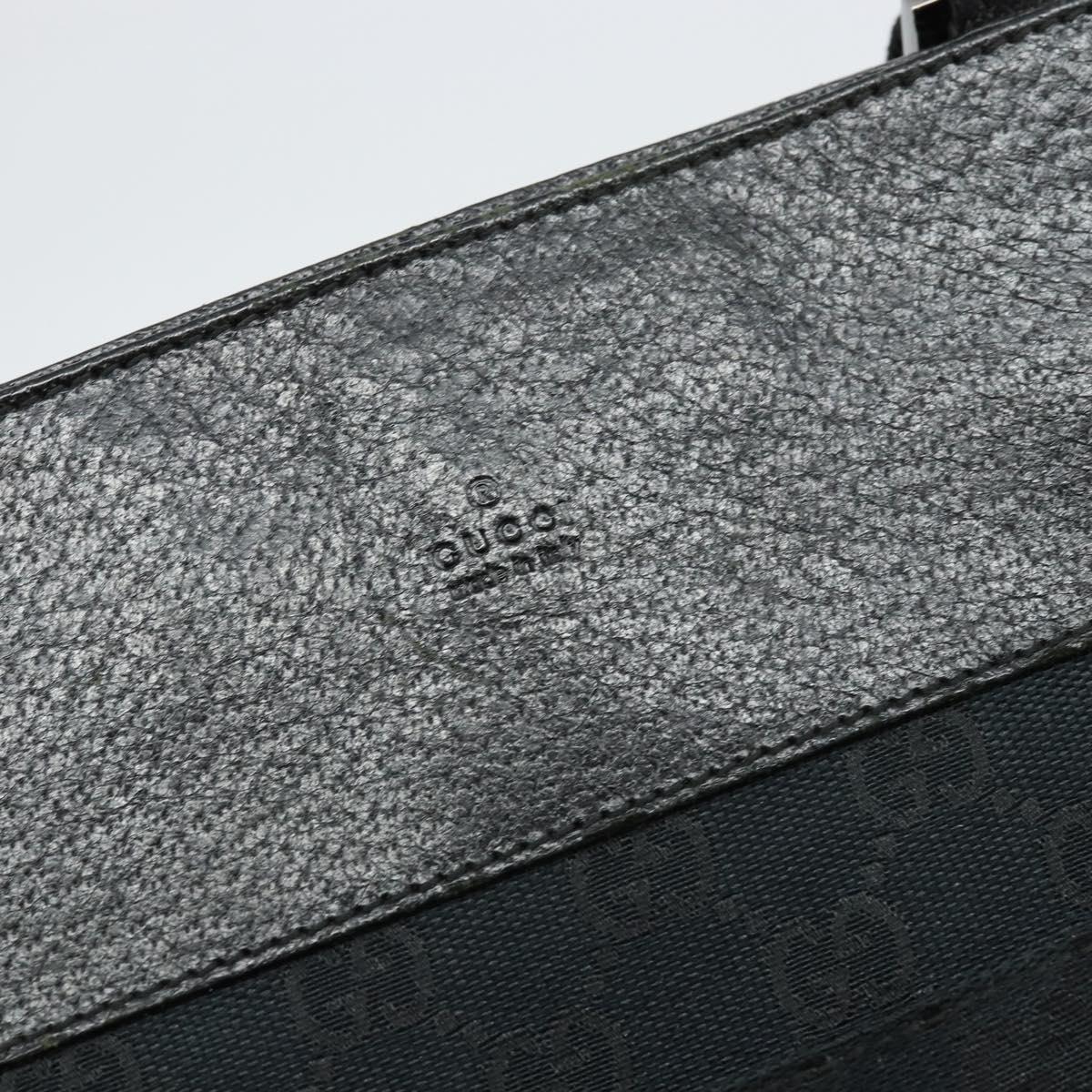 GUCCI GG Canvas Shoulder Bag Black Silver 27639 Auth ep11186