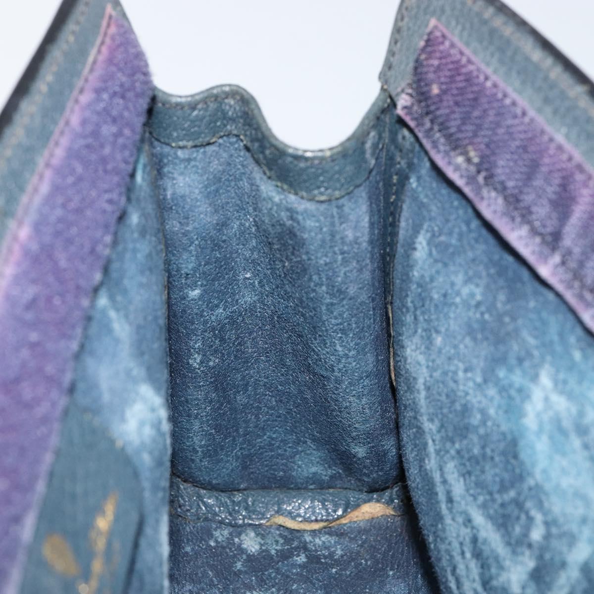 GUCCI GG Supreme Sherry Line Clutch Bag PVC Navy Fuchsia 89 01 001 Auth ep11187