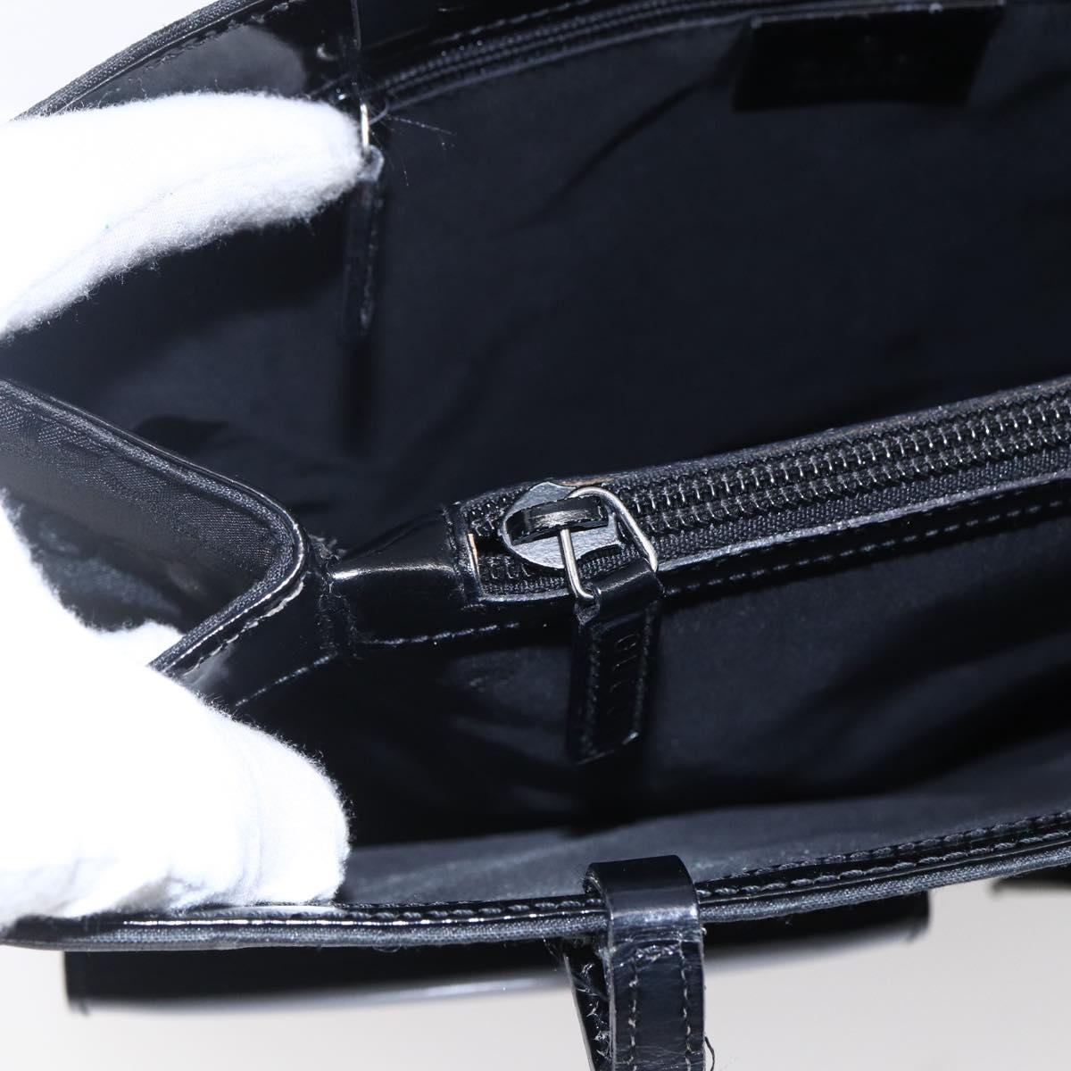 GUCCI GG Canvas Tote Bag Nylon Black Auth ep11191