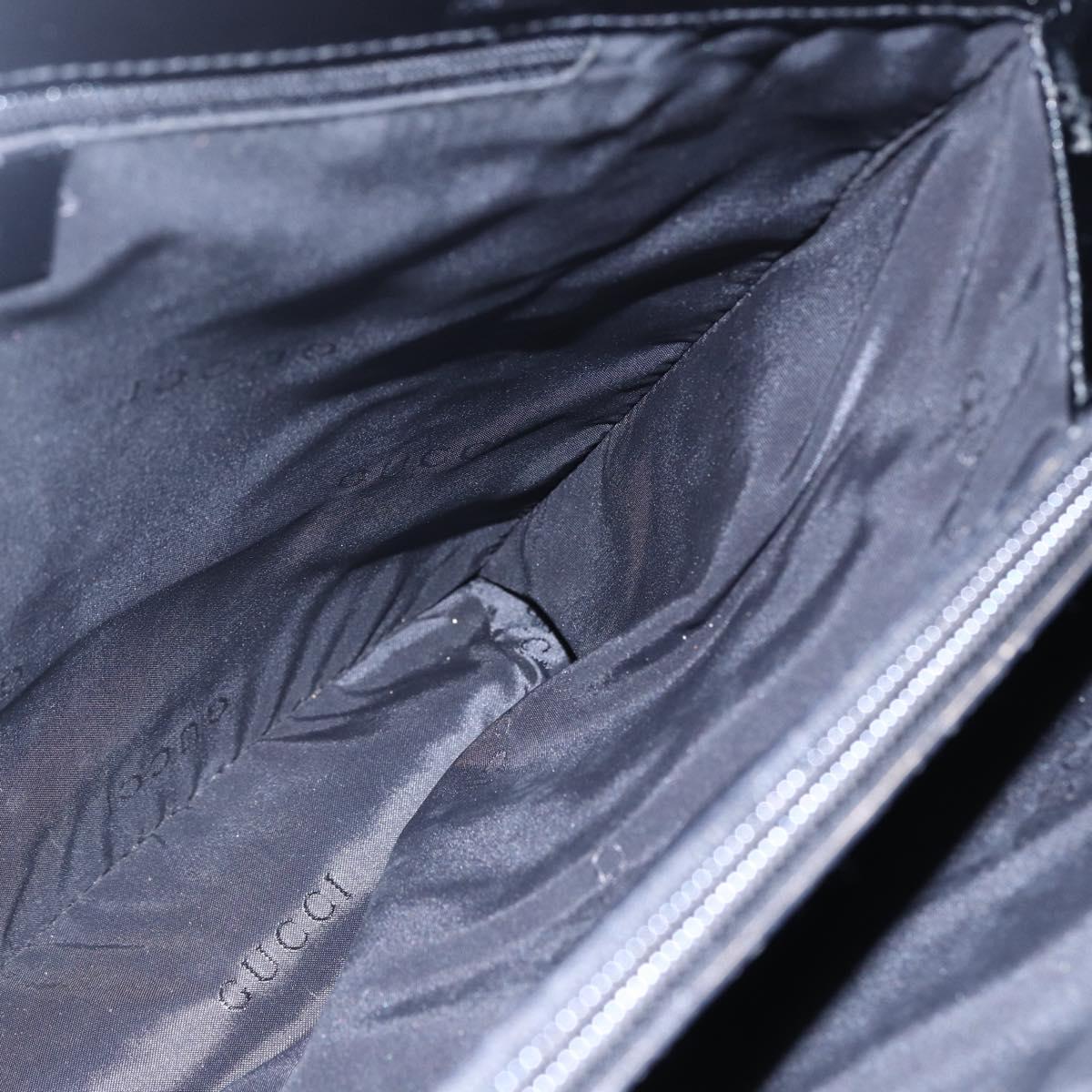 GUCCI GG Canvas Tote Bag Nylon Black Auth ep11191