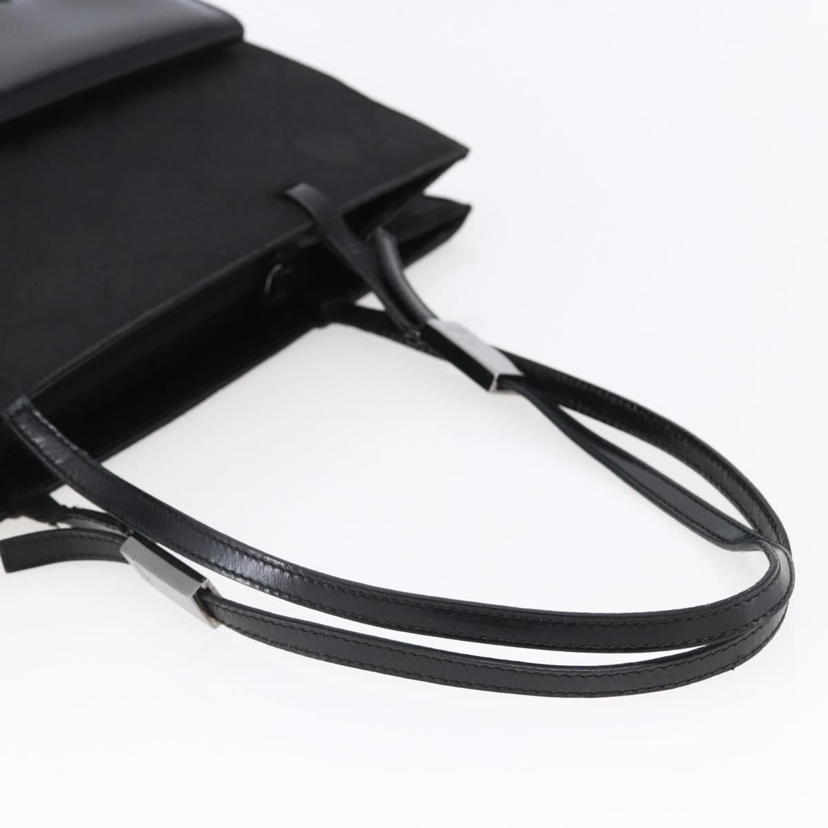 GUCCI GG Canvas Tote Bag Nylon Black Auth ep11191