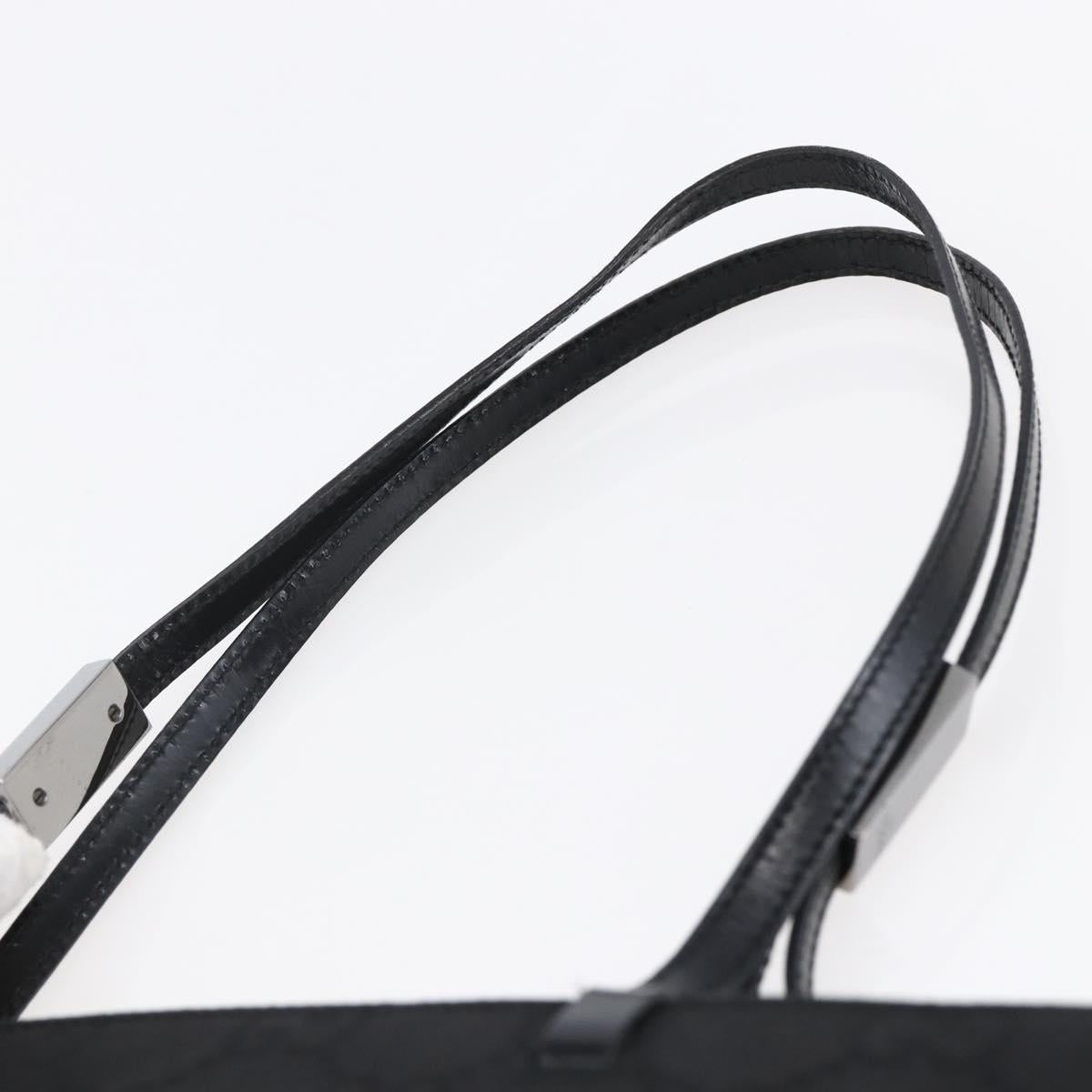 GUCCI GG Canvas Tote Bag Nylon Black Auth ep11191