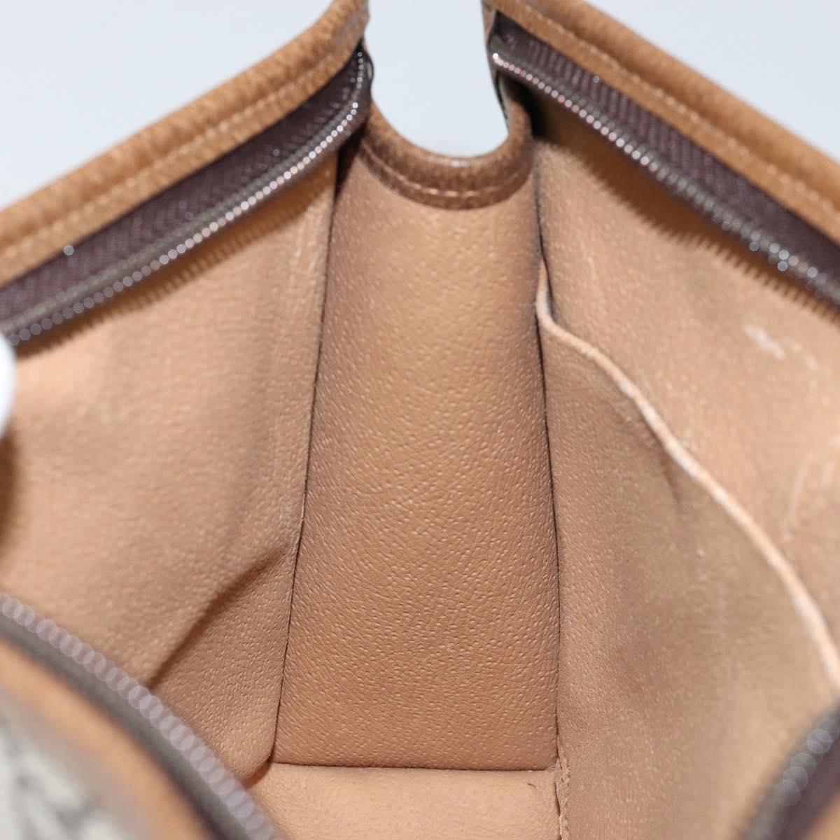 GUCCI GG Plus Supreme Clutch Bag PVC Beige Gold Auth ep11196