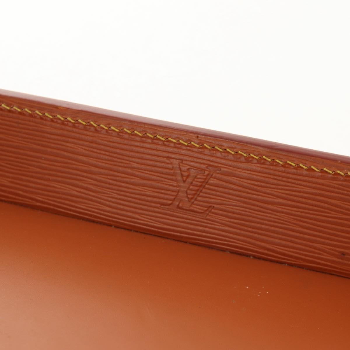 LOUIS VUITTON Epi Documents case Clutch Bag Zipangu Gold LV Auth ep11199V