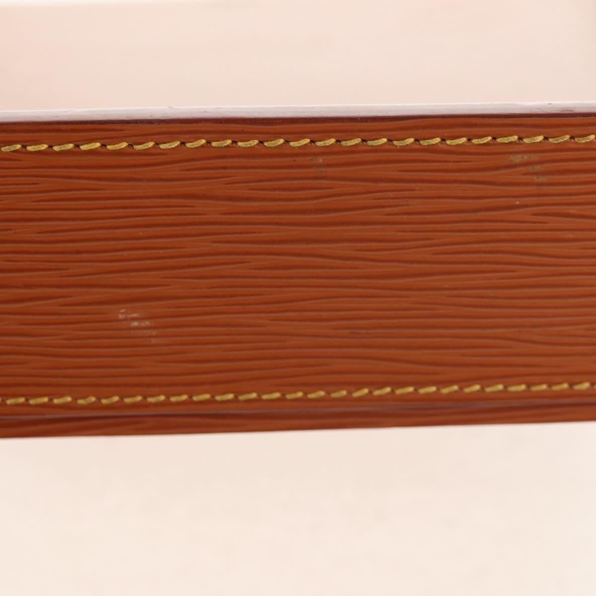 LOUIS VUITTON Epi Documents case Clutch Bag Zipangu Gold LV Auth ep11199A