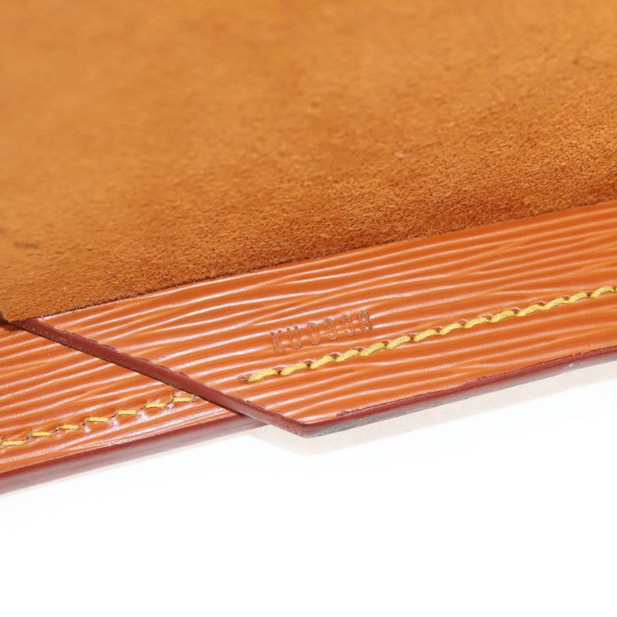 LOUIS VUITTON Epi Documents case Clutch Bag Zipangu Gold LV Auth ep11199A