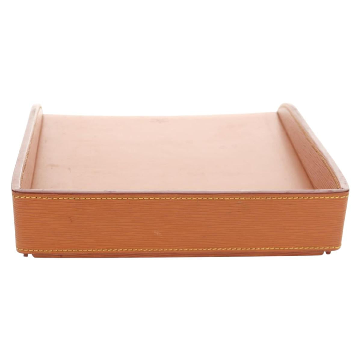 LOUIS VUITTON Epi Documents case Clutch Bag Zipangu Gold LV Auth ep11199A