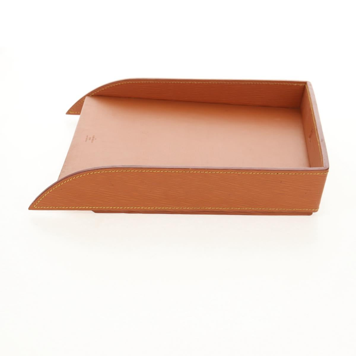 LOUIS VUITTON Epi Documents case Clutch Bag Zipangu Gold LV Auth ep11199A